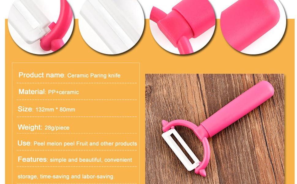 Zittop 2PCS Ceramic Blade Vegetable Peelers for Fruits