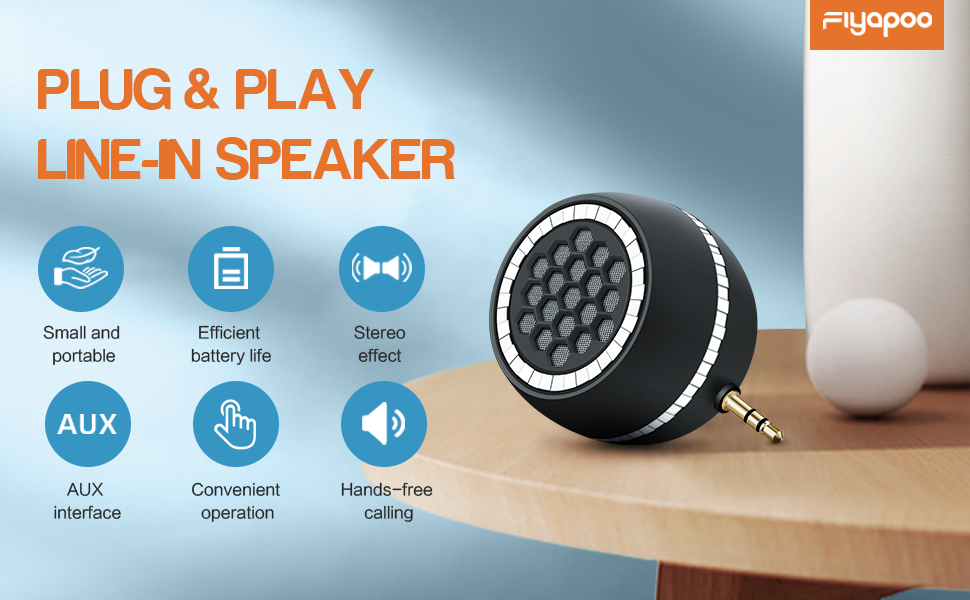 FIYAPOO Plug&Play line-in speaker