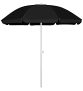 AMMSUN 6FT Portable Picnic Outdoor Canopy Sunshade Beach Umbrella with Tilt Function, Small Patio...