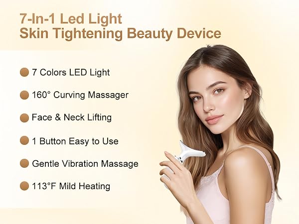 7 Color Face and Neck Massager