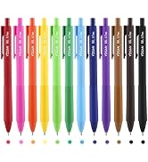 YISAN Colored Gel Pens,12 Pcs 0.7mm Fine Point Retractable Pens with Quick-Dry Ink - Smooth Writi...