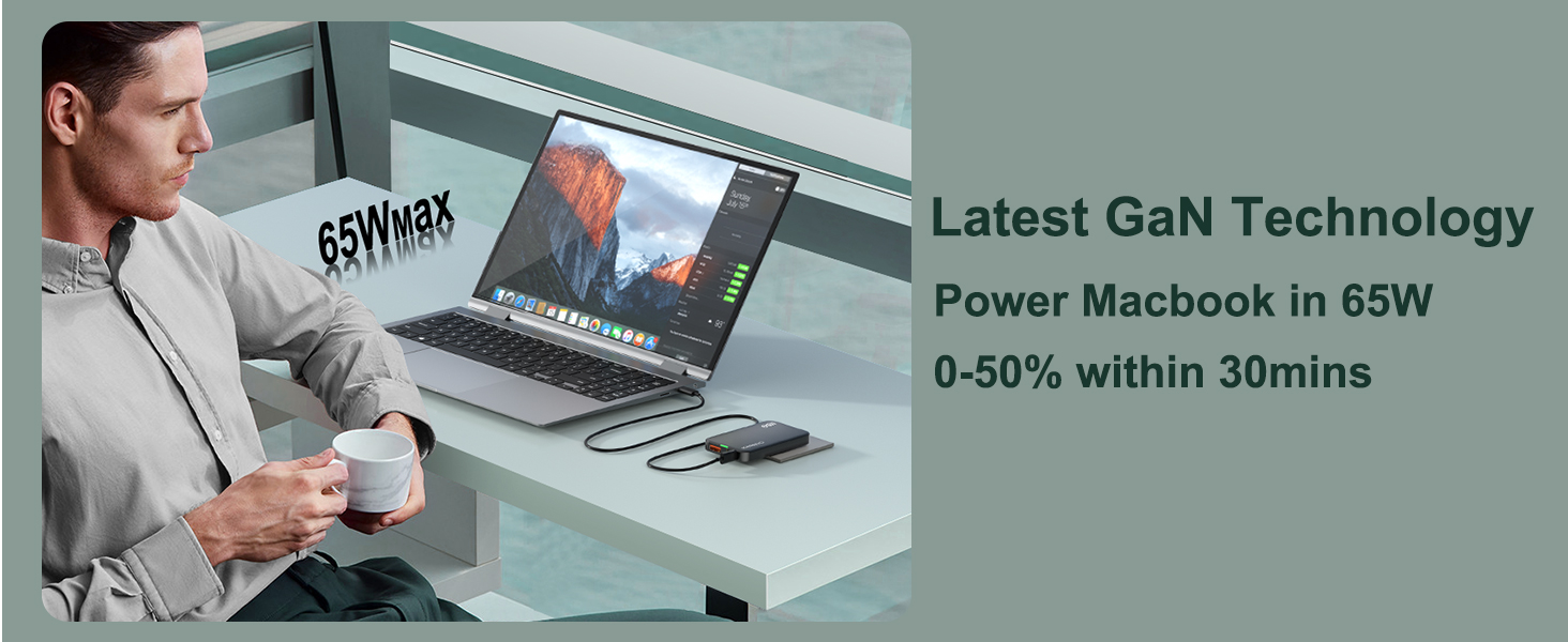Power in PD 65W fast charging