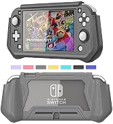 iNOTOGG Compatible with Nintendo Switch Lite, Gray, Ergonomic Design Protective Case with Anti-Sc...