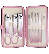 Manicure Set, 10 pcs High-Carbon Steel Nail Clippers Set, Portable Mini Manicure and Pedicure Kit...