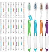 Frekare Bulk Toothbrushes 35 Pack, Individually Wrapped Toothbrushes Pack for Adults & Kids, Disp...