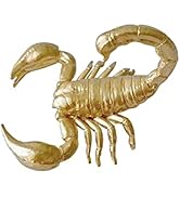 Pewery Gold Mini Scorpion Figurine, Solid Metal Animal Ornament, Mini Scorpion Sculpture for Home...