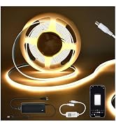 Smart COB LED Strip Light 16.4ft 1920LEDs, WiFi 24V LED Light Strip APP Control, Warm White Dimma...