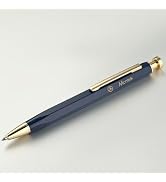 MCNTEIK Blue Gel Pen-Stunning Click Pen with 24K Gold Finish, Hexagonal Design, ADMOK Black G2 Re...