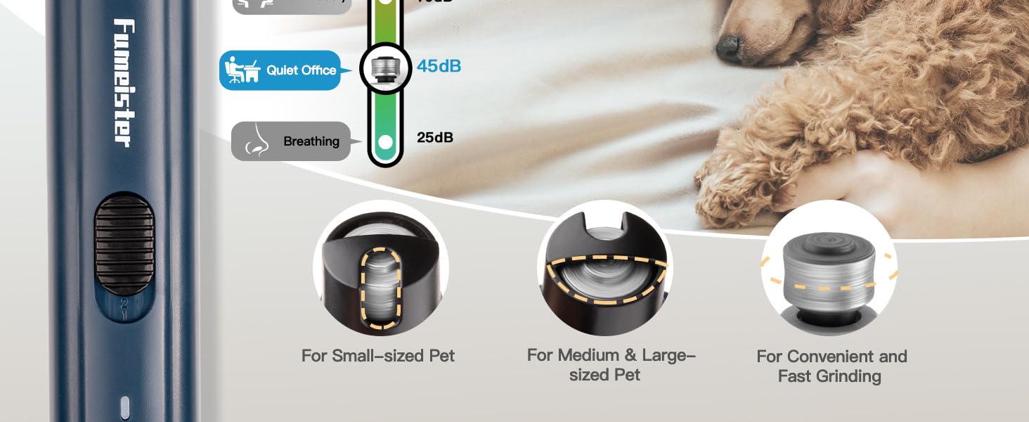 Fumei quiet design motor, test around 45db nail grinder