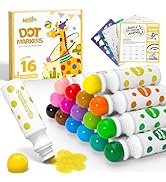 JUPITEARTH 42 PCS Dot Markers for Toddlers, 16 Colors Washable Bingo Daubers with 120 PDF & 24 Pr...