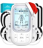 Easy@Home Electronic TENS Unit: Pain Relief Therapy - EMS Pulse Massager Rechargeable Machine - D...