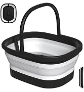 Nekteck Foot Soaking Tub Collapsible Bucket for Foot Bath Soak Tub, Black | 138 Acupressure Nodes...