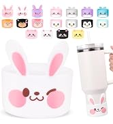for Stanley Boot, Cute Cartoon Animal Silicone Boot for Stanley Cup 40 oz Quencher Adventure Tumb...