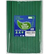 Lives on Green Paper Straws Solid Green