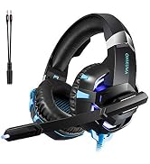 Cdycam Gaming Headset for PS4, PC, Xbox One Controller, Wired Gaming Chat Headphones with 7.1 Sur...
