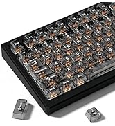 dagaladoo Black Clear Keyboard keycaps,Transparent keycaps 60 75 100 Percent,Crystal Jelly Key Ca...