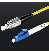 OS2 LC to FC Fiber Patch Cable, Single Mode, Simplex, 9/125um, LSZH, 5 Meters (16.5 ft), 5 Pack