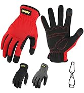 High Performance Work Gloves For Men(3 Pairs Pack), High Dexterity Touch Screen For Multipurpose,...