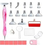 LEIYULY 25PCS Diamond Painting Pen, Diamond Painting Art Drill Bead Dot Pen Kit with 12 Threaded ...