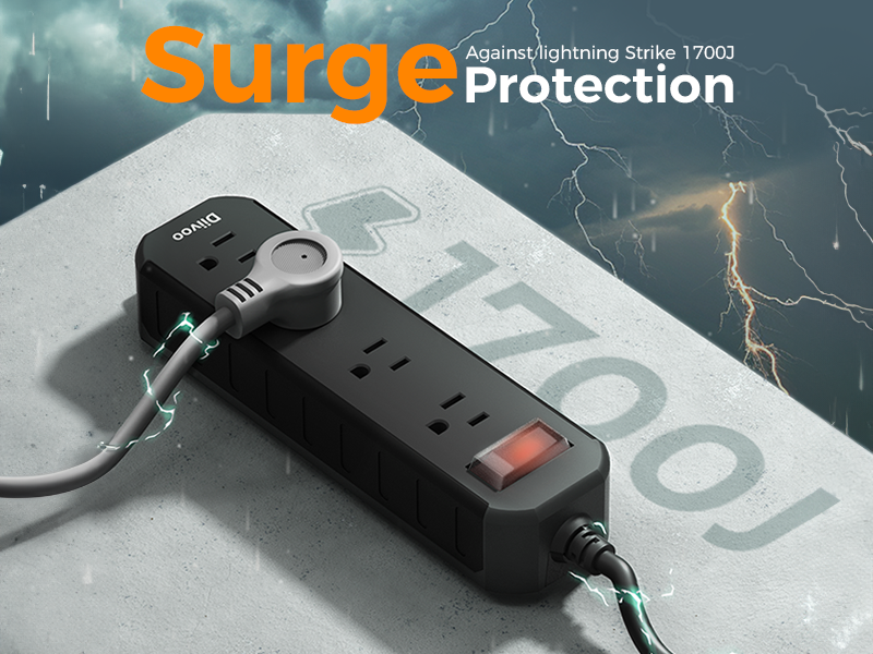 Surge Protector Power Strip 25FT, Surge Protector Power Strip