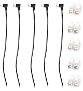 ELNONE 5PCS 22AWG USB C Male Pigtail 2 Wire 0.3M/1FT Left Right Direction 5V 3A USB C Type-c Male...