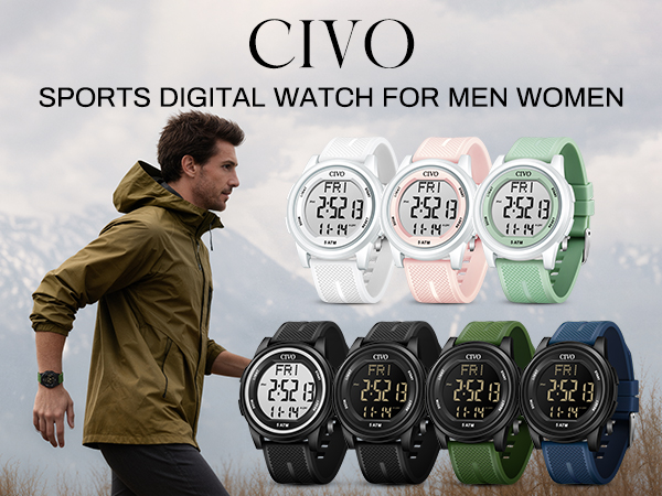 Digital Watches for Men Outdoor Waterproof Sport