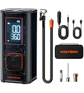 WOLFBOX 150PSI Heavy Duty Tire Inflator Portable Air Compressor,Double- cylinder 45LPM Fast Air P...
