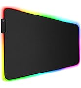 Large RGB Gaming Mouse Pad, 31.5 x 15.75 in RGB Mouse Pad with 13 Lighting Modes 2 Brightness Lev...
