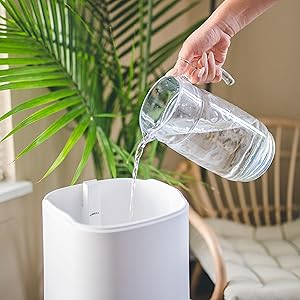 Top Fill Tank Humidifier Pitcher Pour Easy