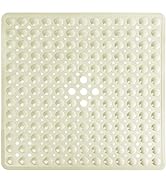 Yimobra Shower Bathtub Mat Non Slip, 21x21 Inch, Soft Square Bath Mat for Tub with Suction Cups a...