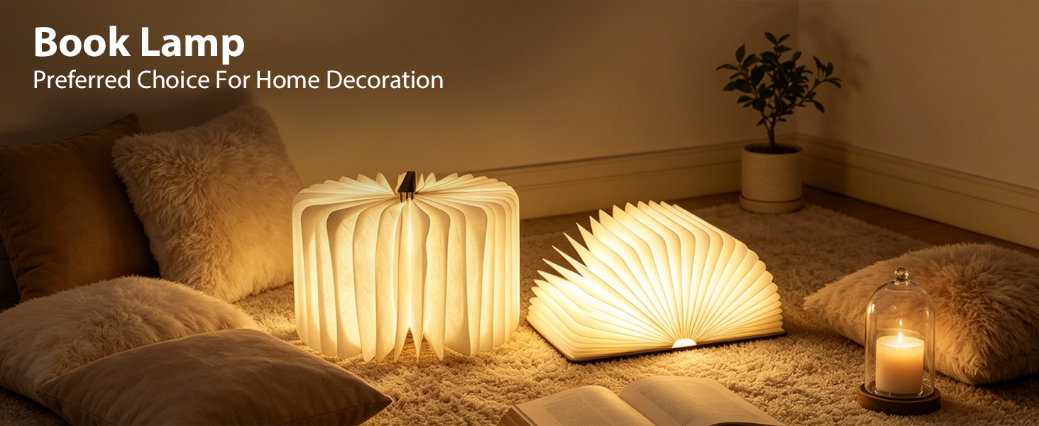 Folding book lamp