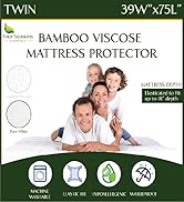 twin single bamboo mattress protector waterproof mattress pad cover 39x75 hypoallergenic