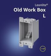 LEONLITE One Gang Old Work Electrical Outlet Box, Standard 14 Cubic Inch Device Box, PVC Electric...
