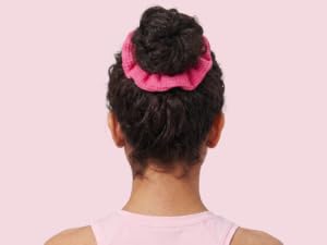 Curly hair with bun
