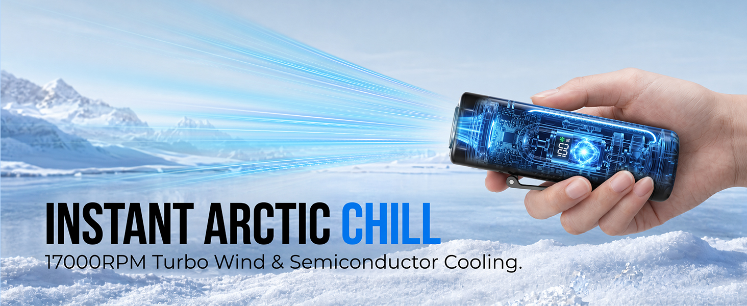 mini clip on fan with cooling system
