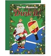 Old World Christmas Pickleball Christmas Card, 7-inch Length, Holiday Season Accessories, 15000