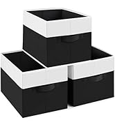 DIMJ Closet Storage Bins, Fabric Baskets for Shelves with Handles,Closet Shelf Organizer Bins for...