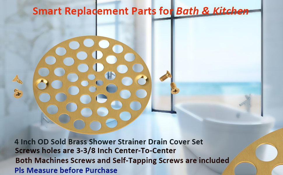 Artiwell 4’’ Shower Strainer Drain Trim Set