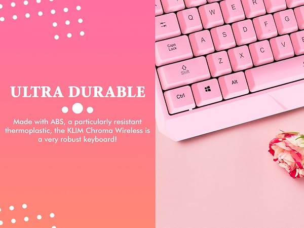 KLIM Chroma pink wireless keyboard pink gaming keyboard pink keyboard