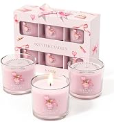 CHILLFLAME Pink Candles, Scented Candle Gift Set for Stress Relief, 6 Votive Candles for Women an...
