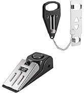 Door Stop Alarm and Portable Door Lock, Door Stopper Security for Home Travel Apartment with 120D...