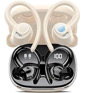 Wireless Earbuds Bluetooth 5.3 Headphones Sport, 2024 Wireless Earphones with Earhooks, HiFi Ster...