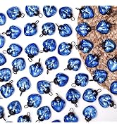 25 Blue Heart Glass Christmas Ornaments- Heart Christmas Ornament- Glass Heart Ornaments- Heart V...