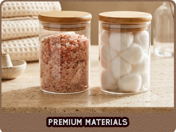 wooden tips bath counter canister iniunik organizer canisters countertop