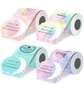 for M110 Printer Thermal Labels,4 Rolls, Round - 1.96"(50x50 mm, 140 Labels/Roll,Compatible for P...