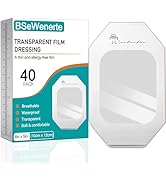 Transparent Film Dressing 40 Packs 4" x 4.75" Waterproof Clear Bandages for Tattoo Aftercare Band...