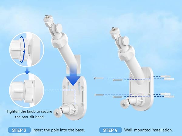 Solar Panel and 2-In-1 Wall Mount for Ring Cam