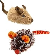Gigwi Interactive Cat Toys for Indoor Cats, Cat Mouse Toys 2 Pcs with Electronic Realistic Squeak...