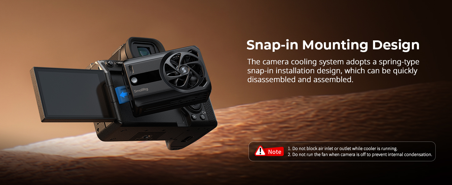 camera cooling fan with battery 5328