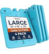 Kona Large Reusable Ice Packs for Coolers Cooler Ice Packs with Turtle Design for Long-Lasting Co...